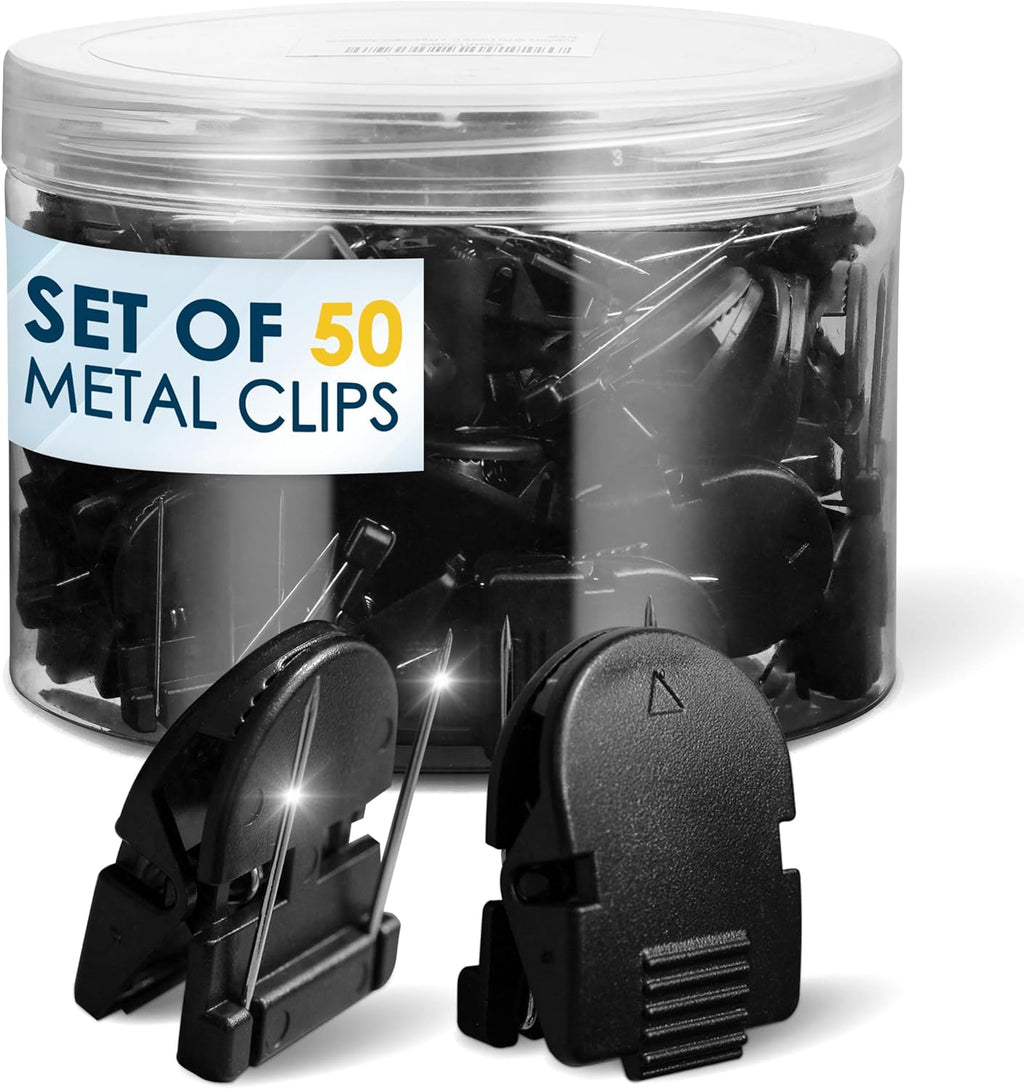 Cubicle Clips for Fabric Walls Panels for Notes, Photos (Pack of 50) | Strong Hold Office Partition Hooks – Workspace Organization Accessories
